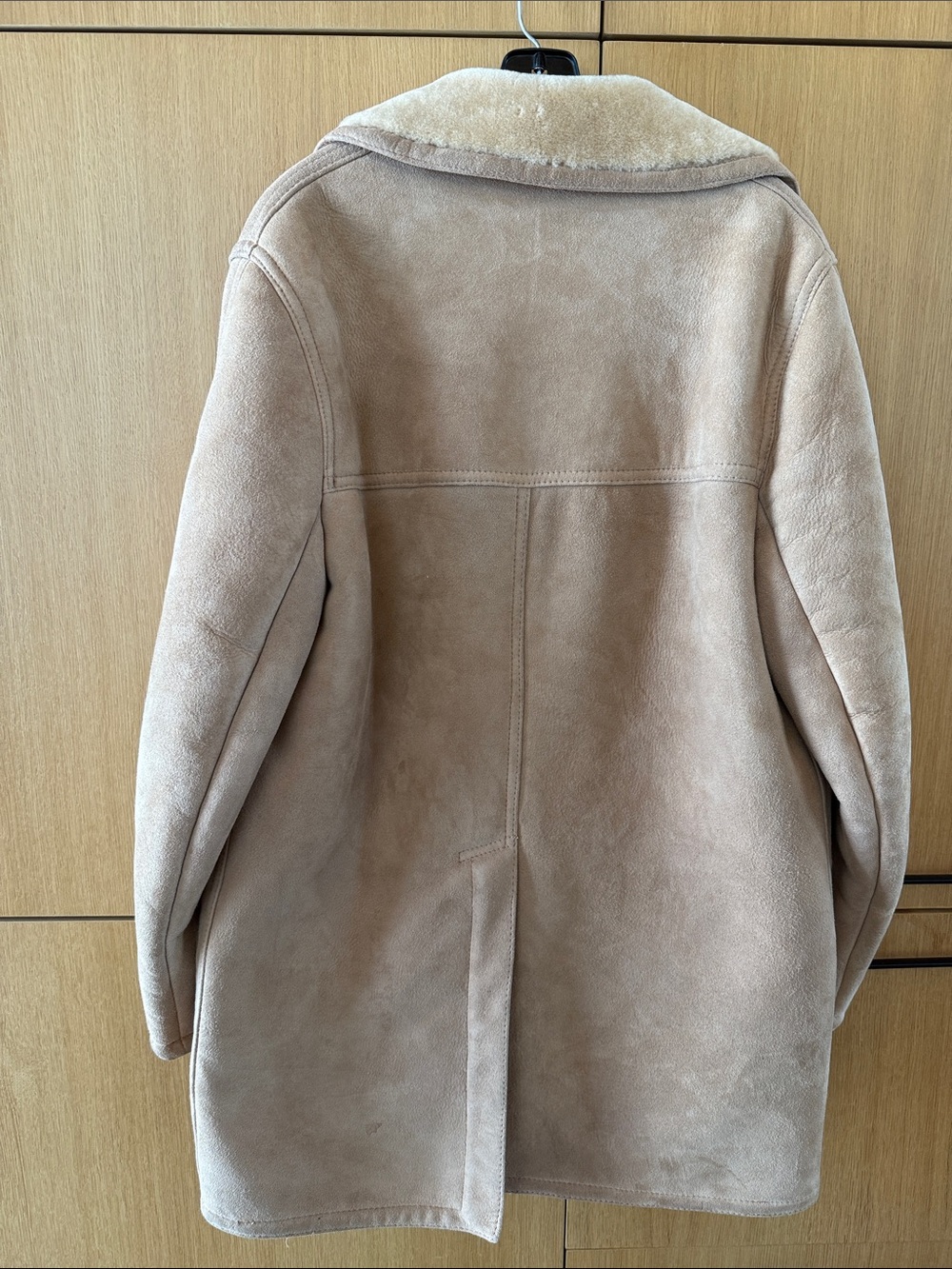 Vintage Sawyer of Napa Shearling Rancher Coat Suede Leather Sheepskin Jacket - Picture 7 of 13